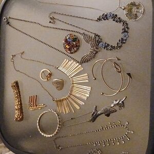 Silver and Gold Women's Jewelry Set